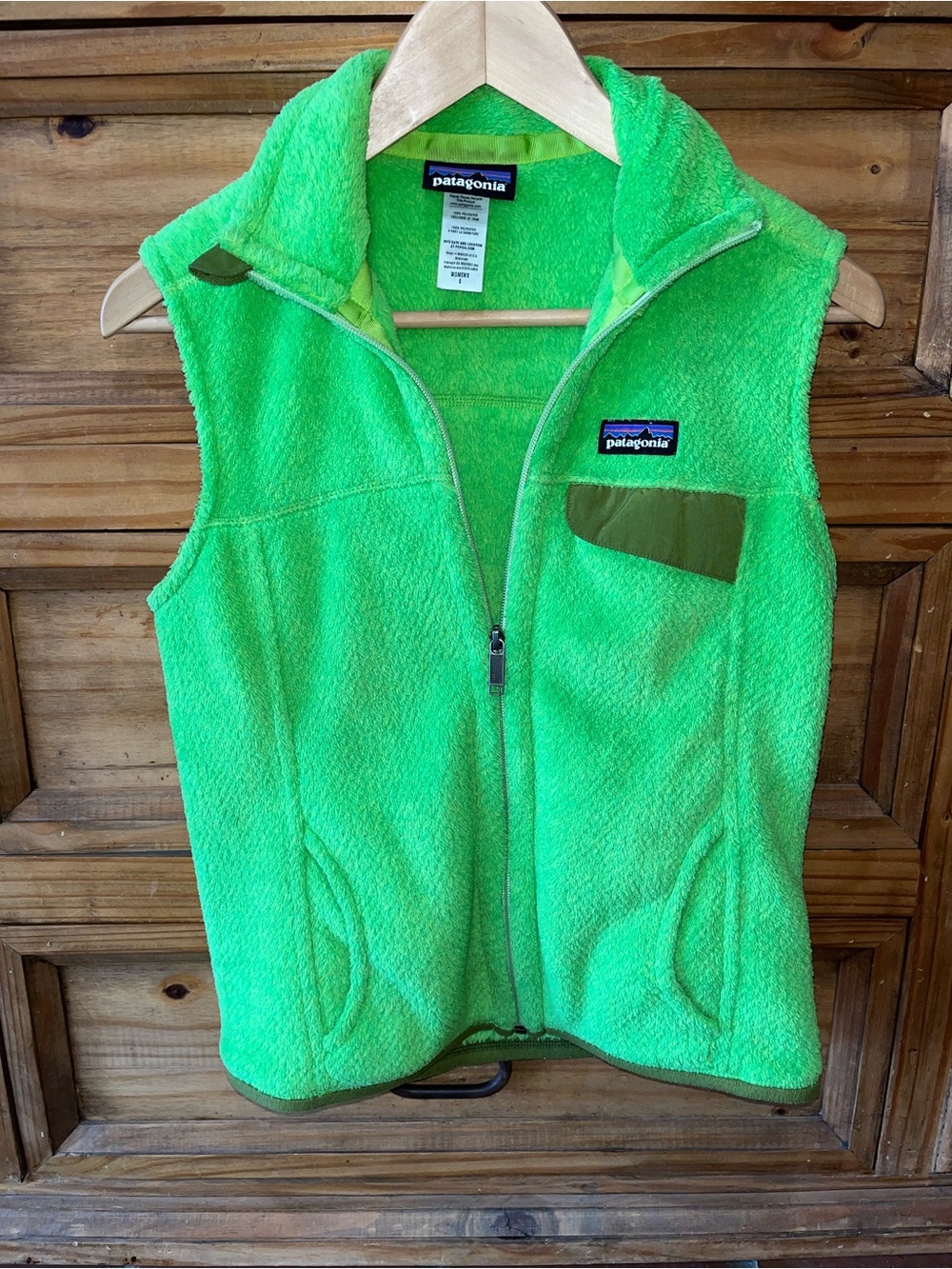 Patagonia Bright Lime Green ReTool vest